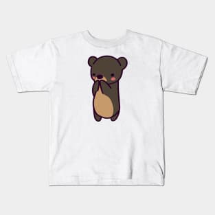 Embearassed Cartoon Bear Kids T-Shirt